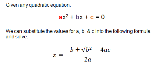 quadratic formula