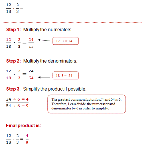 how to multiply fractions