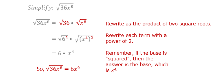 Simplifying A Square Root With Variables