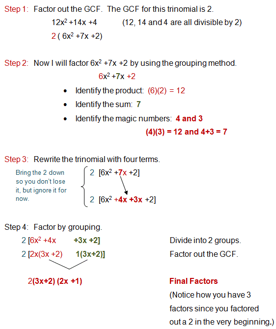 factoring trinomials worksheet a=1