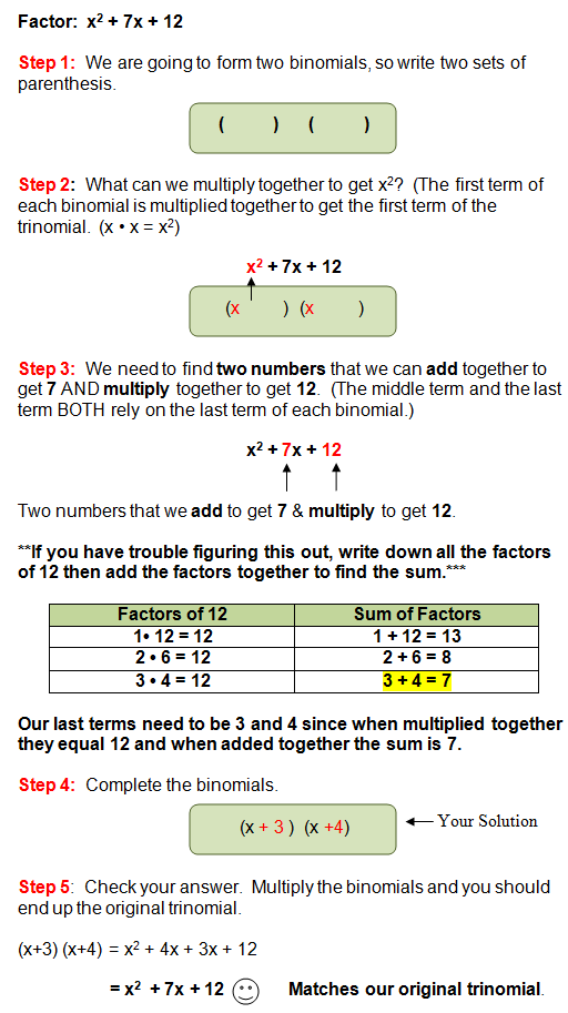 more factoring trinomials worksheet