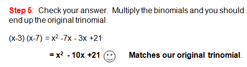 Factoring Trinomials